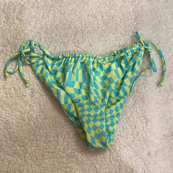 New! It’s Now Cool x free people checkered wave green blue bikini 14316 - Picture 13 of 14